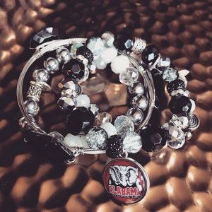 Custom University of Alabama stackable bracelets